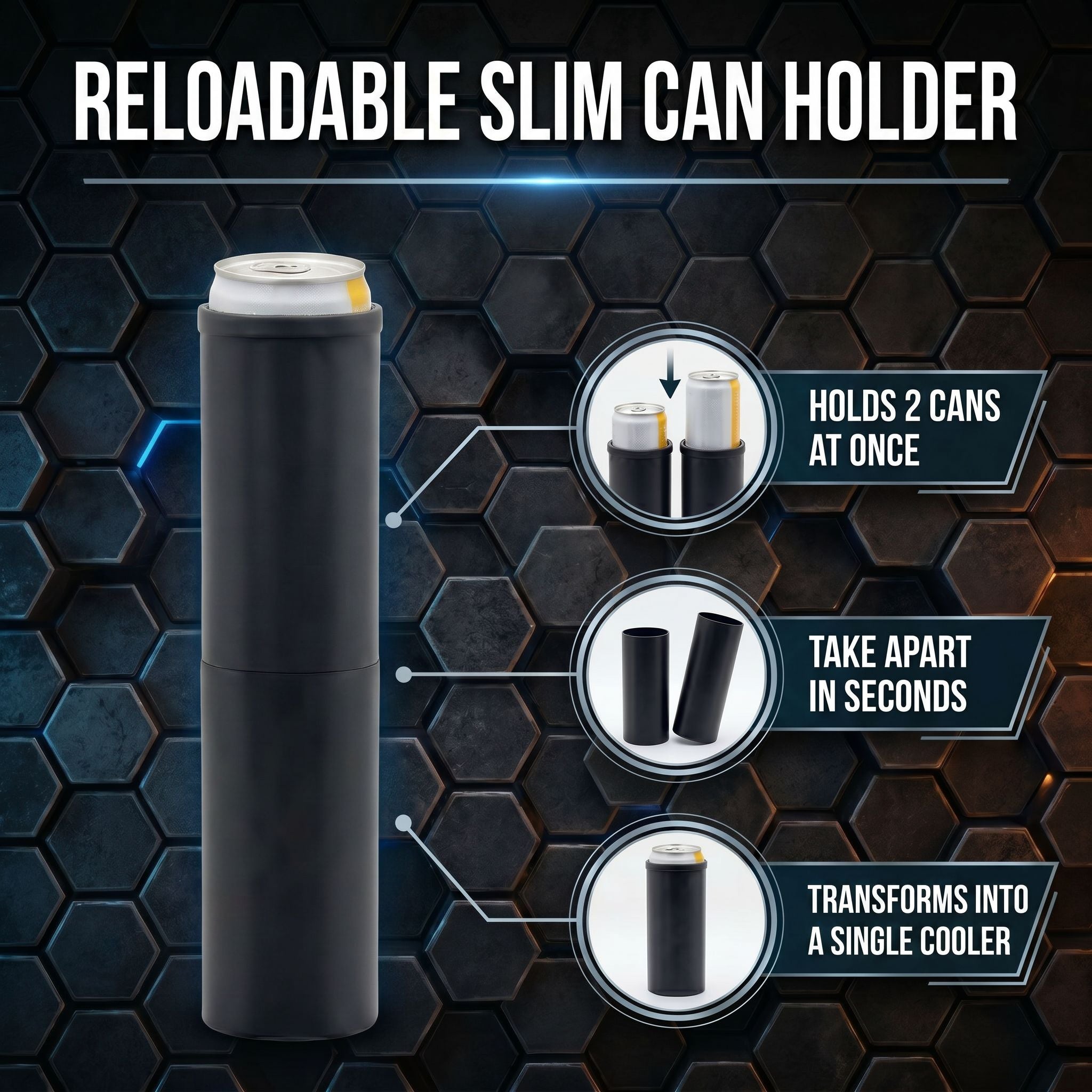 Dual Reload Slim Can Holder