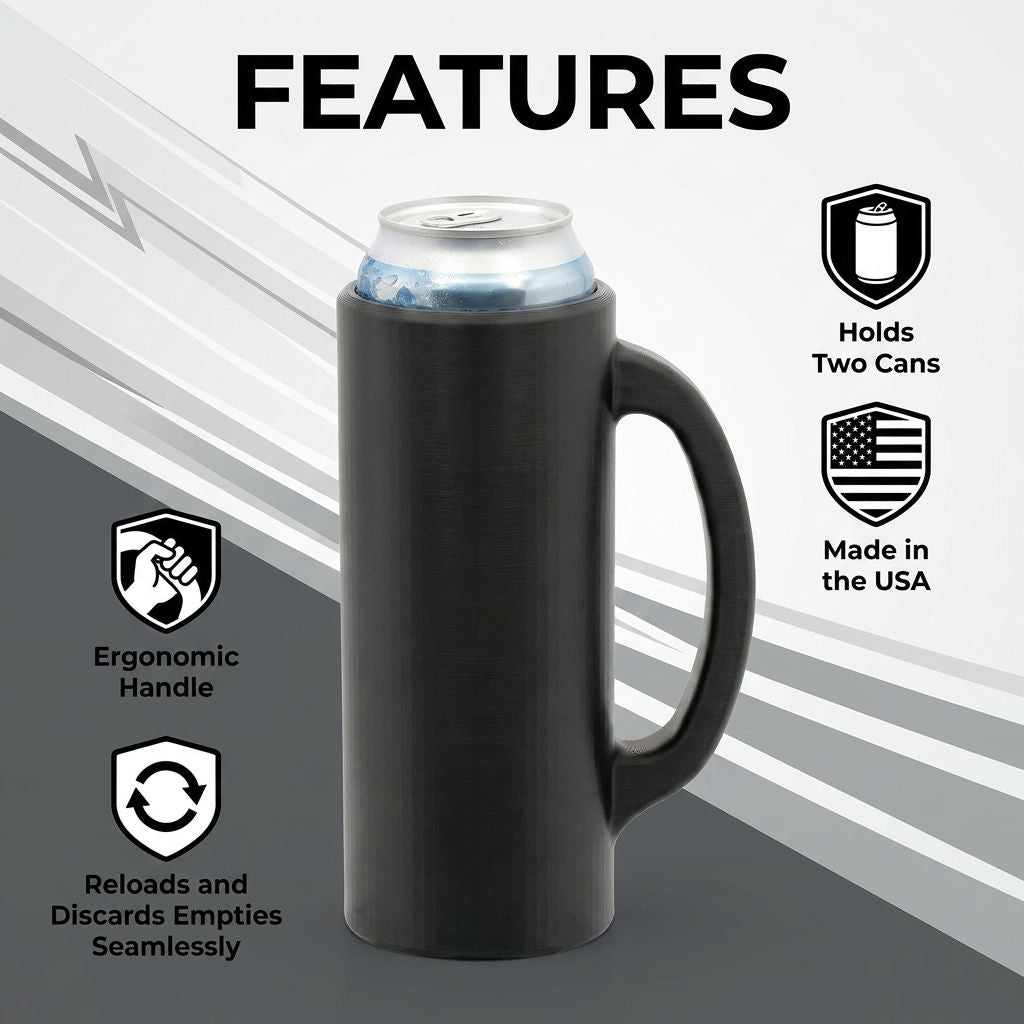 Dual Reload Can Holder With Handle