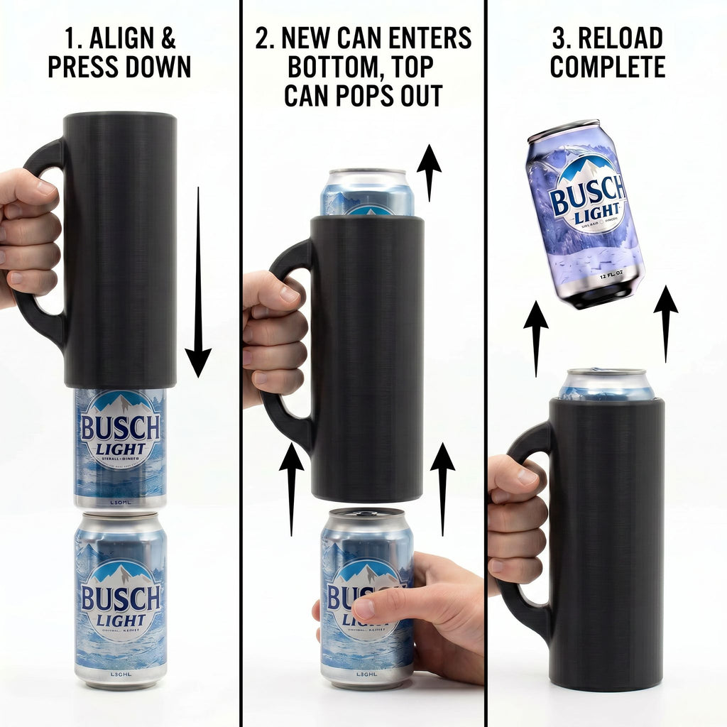 Dual Reload Can Holder With Handle